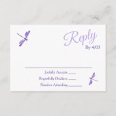 Purple RSVP Enclosure Cards Hinweiskarte (Vorderseite)