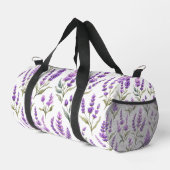 Purple Sage Green Lavender Flowers Duffle Bag (Rechte Ecke)