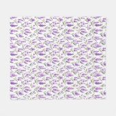 Purple Sage Green Lavender Flowers Fleecedecke (Vorderseite (Horizontal))
