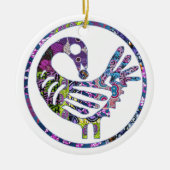 Purple Sankofa Bird Keramik Ornament (Vorne)