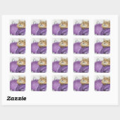 Purple Scarf Winter Cat Stickers (Blatt)