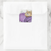 Purple Scarf Winter Cat Stickers (Tasche)