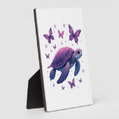 Purple - Sea Turtle Butterfly T-Shirt Fotoplatte (Seite)