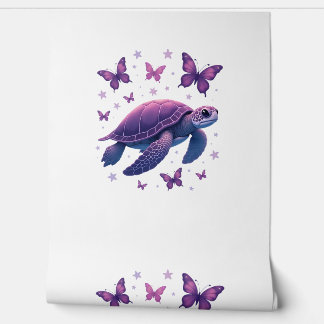 Purple - Sea Turtle Butterfly T-Shirt Tapete