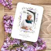 Purple Shades Garland In Loving Memory Photo Magnet
