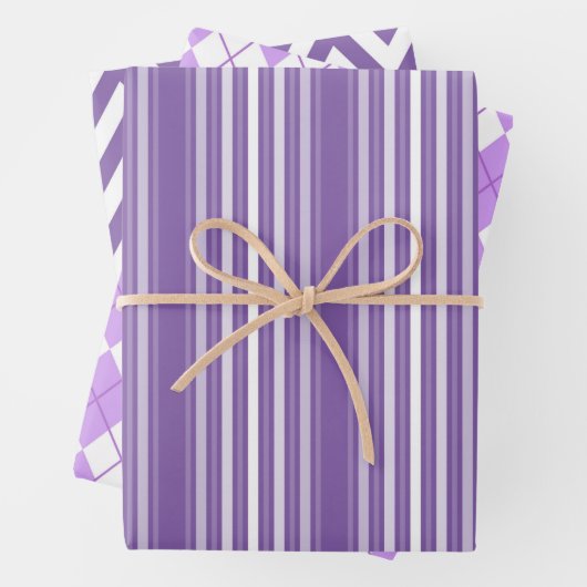 Purple Shapes Geschenkpapier Set (Beispiel)