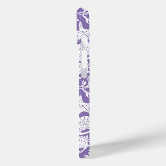 Purple Shells Personalized Case-Mate iPhone Hülle (Rückseite / Links)