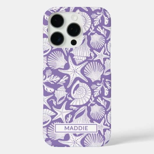 Purple Shells Personalized Case-Mate iPhone Hülle (Rückseite)