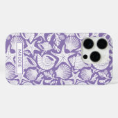 Purple Shells Personalized Case-Mate iPhone Hülle (Rückseite (Horizontal))