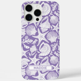 Purple Shells Personalized iPhone 16 Pro Max Hülle