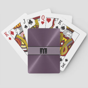 Purple Shiny Stainless Steel Metal 6 Spielkarten