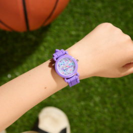 Purple Silicone Personalized Kids' Watch Armbanduhr