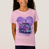 Purple Silly Dump Truck Valentine T-Shirt (Vorderseite)