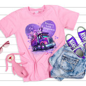 Purple Silly Dump Truck Valentine  T-Shirt