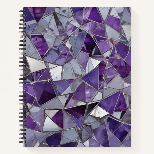 Purple & Silver Shards Notizblock (Vorderseite)