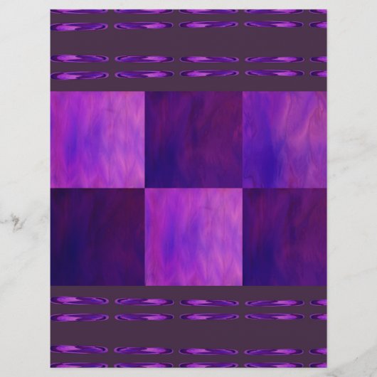 Purple Skies Tiles Bulk Scrapbook Paper Pages Flyer (Vorne)