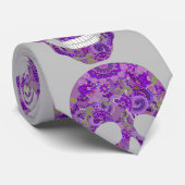 Purple Skull Tie Krawatte (Gerollt)