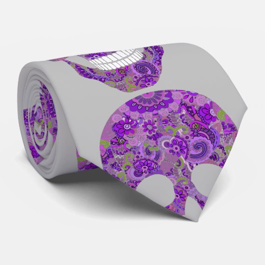 Purple Skull Tie Krawatte (Gerollt)