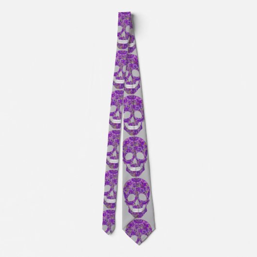 Purple Skull Tie Krawatte (Rückseite)