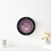 Purple Snail Shell Fractal Clock with Numbers Runde Wanduhr (Zuhause)