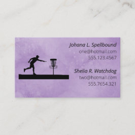 Purple Social calling card-Disc Golf Visitenkarte