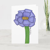 Purple Square Flower- Blank Karte (Vorderseite)