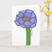 Purple Square Flower- Blank Karte (Gelbe Blume)
