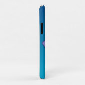 Purple Square Flower with Blue background Case-Mate iPhone Hülle (Hinten/Rechts)