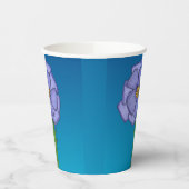 Purple Square Flower with Blue background Pappbecher (Links)