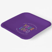 Purple Square Paper Plates Custom Logo Printed Pappteller (Gewinkelt)