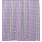 Purple Square Pattern Shower Curtain Duschvorhang (Vorderseite)