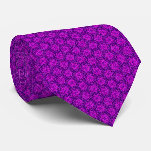 Purple Star Grid Neck Tie for Bold Elegance Krawatte (Gerollt)