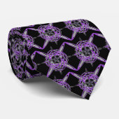 Purple Star Neck Tie Krawatte (Gerollt)