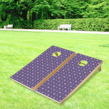 Purple Stars Pattern Corn hole Set