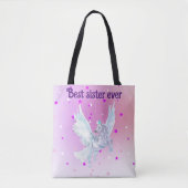 purple start Magical white unicorn Tasche (Vorderseite)