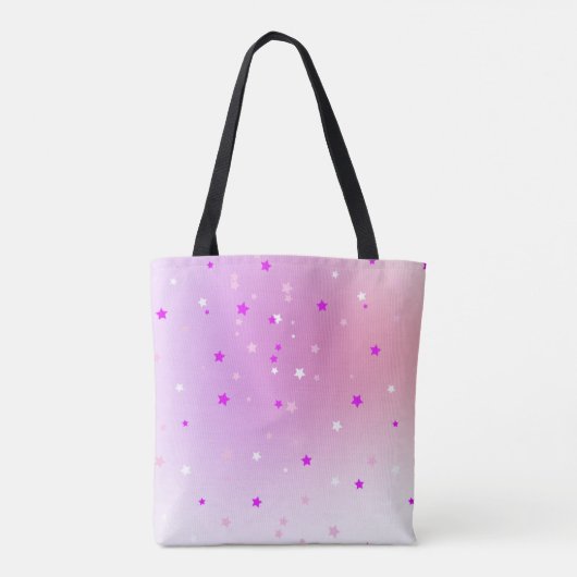 purple start Magical white unicorn Tasche (Rückseite)
