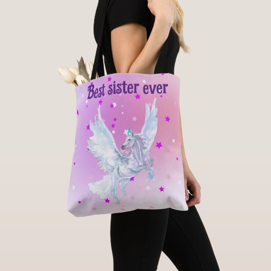 purple start Magical white unicorn Tasche (Von Nahem)