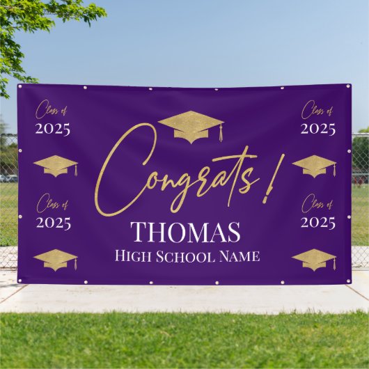 Purple Step and repeat Graduation Backdrop banner (Außenbereich)
