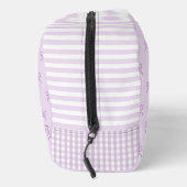 Purple Stripe Bow Pattern Coquette Cosmetic Waschbeutel (Rechts)