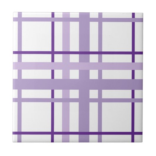 Purple Stripes Pattern  Fliese (Vorderseite)