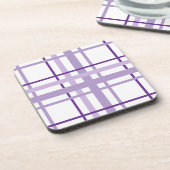 Purple Stripes Pattern  Getränkeuntersetzer (Linke Seite)