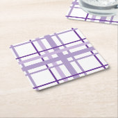 Purple Stripes Pattern  Rechteckiger Pappuntersetzer (angewinkelt)