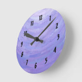 Purple Sun Runde Wanduhr (Winkel)