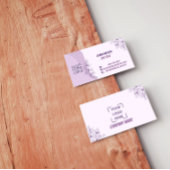 Purple Sweet Floral Professionnel Business card Visitenkarte