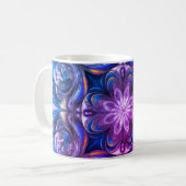 Purple Swirl Abstract Art Coffee Mug – Modern Flui Kaffeetasse (Vorderseite Links)