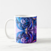 Purple Swirl Abstract Art Coffee Mug – Modern Flui Kaffeetasse (Links)