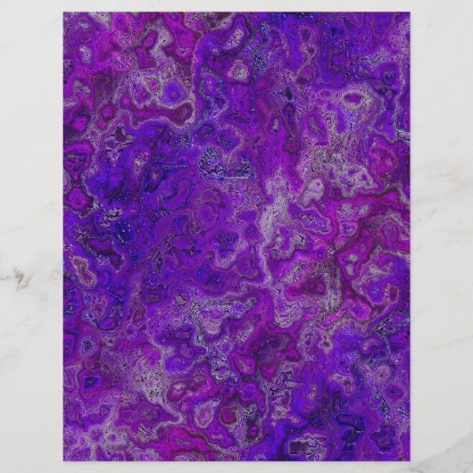 Purple Swirly Marble Bulk Scrapbook Paper Pages Flyer (Vorne)
