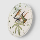 Purple-tailed Avocet Hummingbird by John Gould Große Wanduhr (Winkel)