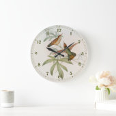 Purple-tailed Avocet Hummingbird by John Gould Große Wanduhr (Zuhause)