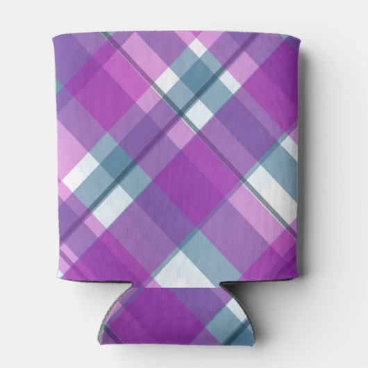 Purple Tartan Pattern Dosenkühler (Rückseite)